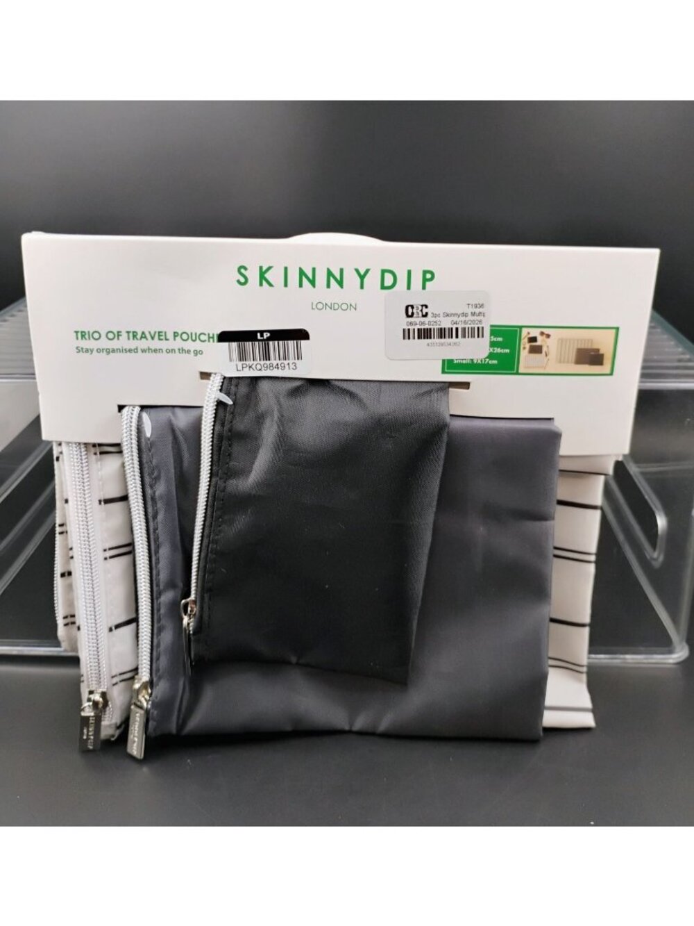Skinnydip London Trio Travel Pouches Set Multipattern Design
